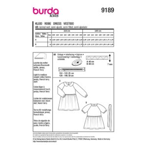 Kjole Burda Kids str. 104-146