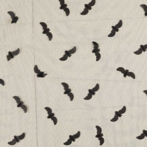 Soft tyl m/flagermusapplikation Sort