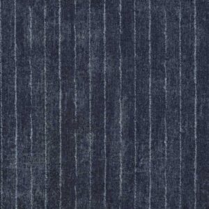 Denim m/printet strib Slate Blue