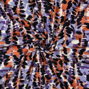 Bomuld/viscose  m/abstrakt print