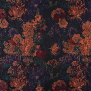 Jacquard blomster - multicolour Mørk grøn