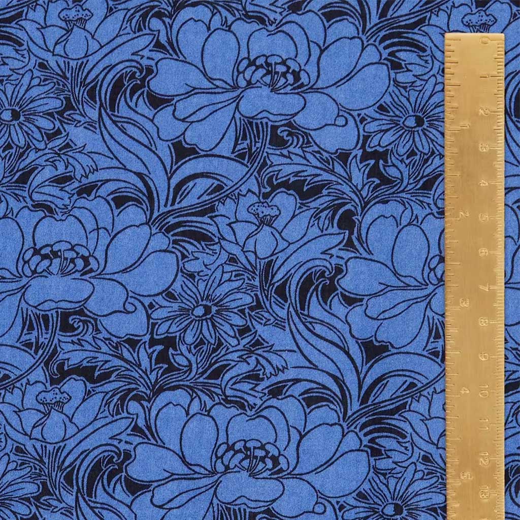 Liberty Fabrics Penelopes Dance Mørk Marineblå - Billede 4
