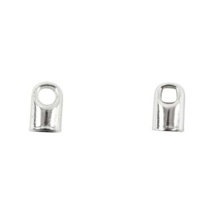 Enderør, forsølvet, L: 7 mm, diam. 4,5 mm, 8 stk./ 1 pk.