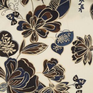 Viscose m/ blomsterprint Brun