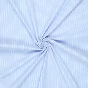 Skjortepoplin m/stretch Opal blå
