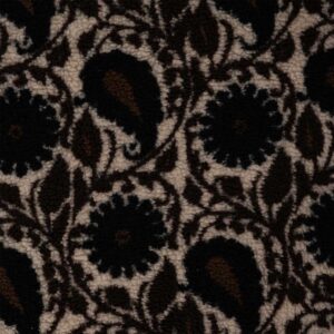 Teddy jacquard med paisleymønster Brun