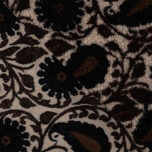 Teddy jacquard med paisleymønster Brun