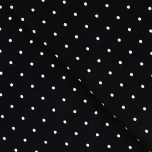 Tencel med prikker Sort