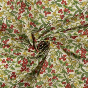 Liberty Fabrics Yuletide berry Trend white