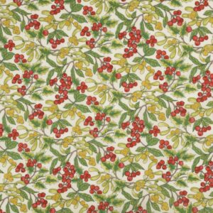Liberty Fabrics Yuletide berry Trend white