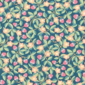 Liberty Fabrics Kelmscott Strawberries Marine