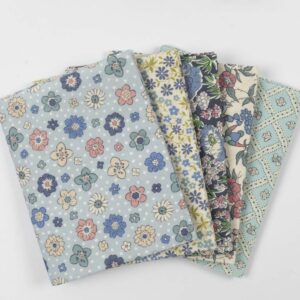 Liberty Fabrics Fat quarters 5 stk. Babyblå