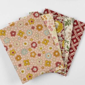Liberty Fabrics Fat quarters 5 stk. Rubinrød