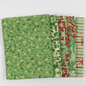 Liberty Fabrics Fat quarters 5 stk. Flaskegrøn