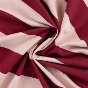 Isoli med brede garnfarvede striber Bordeaux