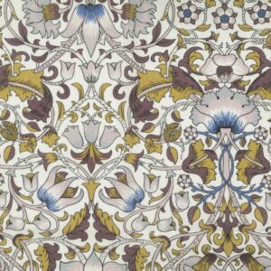 Bomuld m/ blomster William Morris Sanforiseret Oeko-tex standard 100, trend white, 1lb.m.