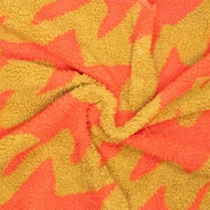 Jacquard Teddy med bølger Lys postkasserød