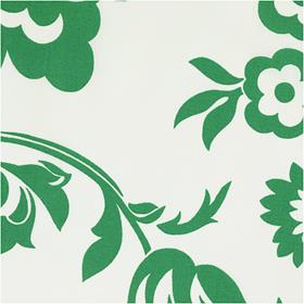 Bomuldspoplin m/ blomster Råhvid